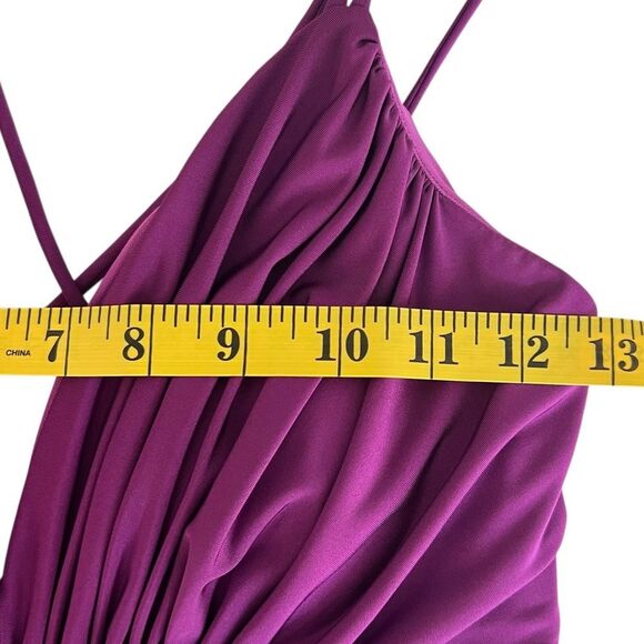 Thea Dora Womens Stretch Crystal Cocktail Dress Size 6 Magenta HOCO Prom Event - Picture 5 of 7